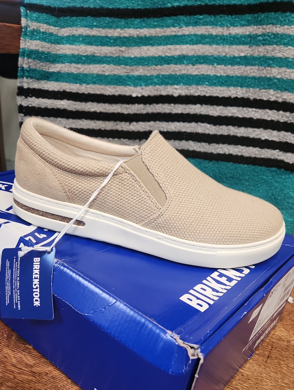 Birkenstock Oswego Beige Knit Slip-On Sneaker